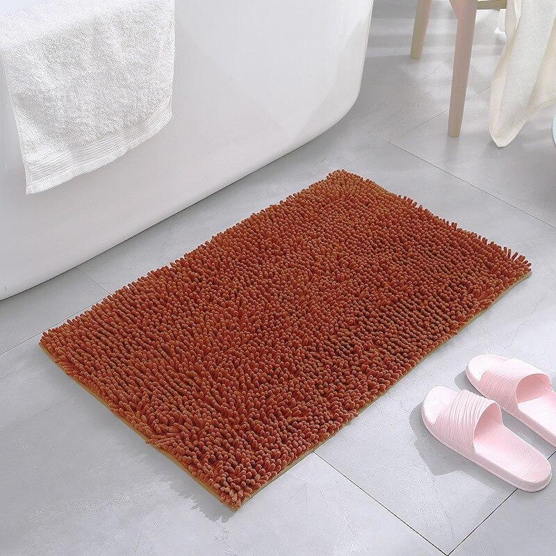 Tapis de bain en chenille noir 32 x 20