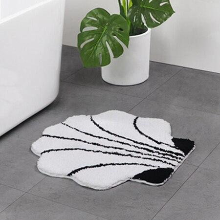 Tapis Salle De Bain Gris Et Blanc